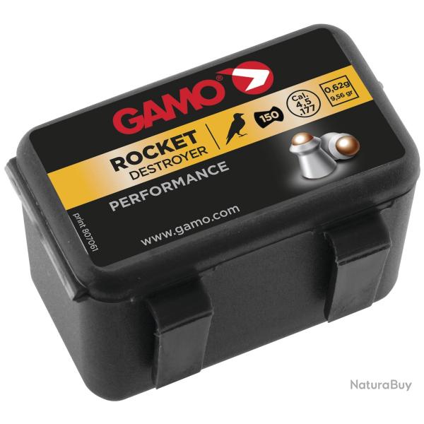 Plomb GAMO Rocket Destroyer Calibre 4,5 mm (Boite de 150 plombs)