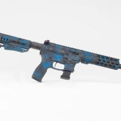 Carabine Legacy Armament AR15 Custom Level 3 Hexa Camo bleu 7.5" Cal. 223 Rem