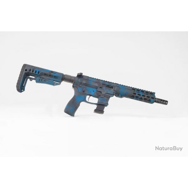 Carabine Legacy Armament AR15 Custom Level 3 Hexa Camo bleu 7.5" Cal. 223 Rem