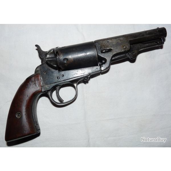 REVOLVER TYPE COLT NAVY 1851 (Poudre noire) A RESTAURER OU POUR PIECES (fabrication Belge)