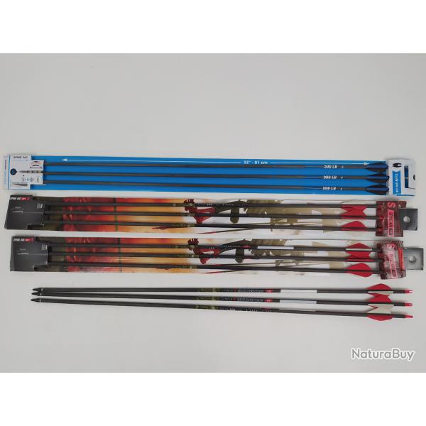 Lot 12 Flches Carbone Tir  l'Arc Chasse Club Cible Solognac Geologic