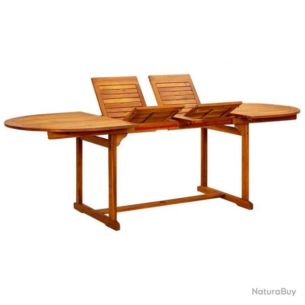 Table  dner de jardin (160-240)x100x75cm Bois d'acacia massif alsavelo