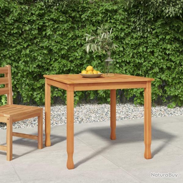 Table  dner de jardin 85x85x75 cm Bois massif de teck alsavelo