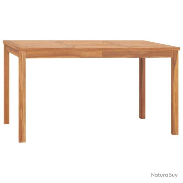 Table  dner de jardin 140x80x77 cm Bois de teck solide alsavelo