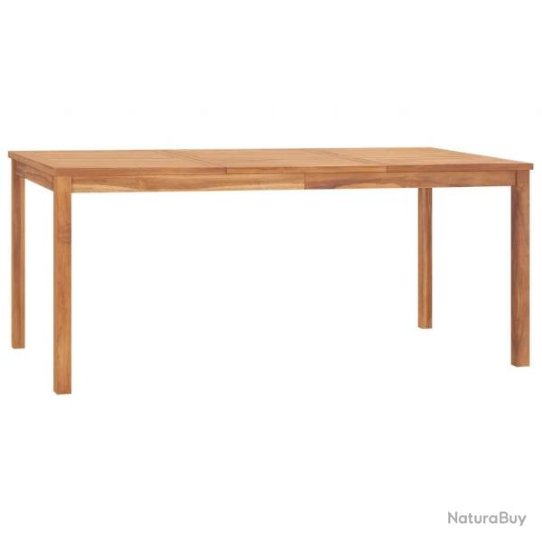 Table  dner de jardin 180x90x77 cm Bois de teck solide alsavelo