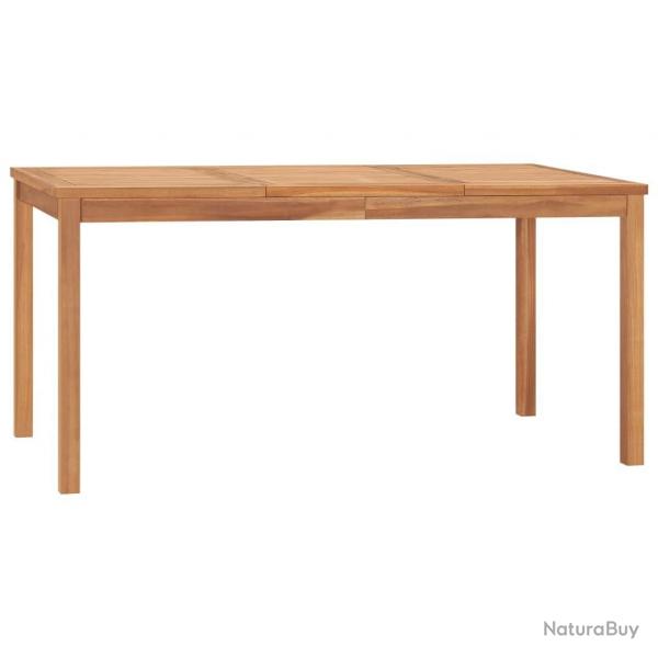 Table  dner de jardin 160x80x77 cm Bois de teck solide alsavelo