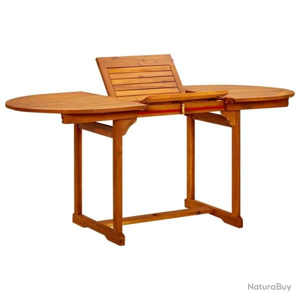 Table  dner de jardin (120-170)x80x75 cm Bois d'acacia massif alsavelo
