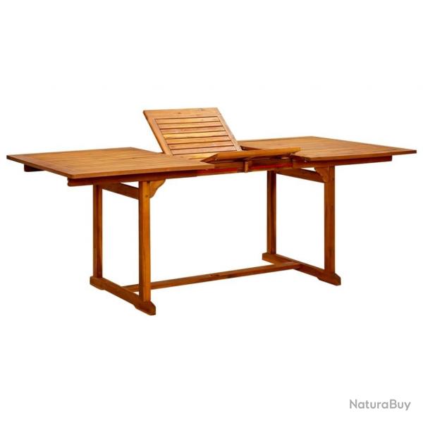 Table  dner de jardin (150-200)x100x75cm Bois d'acacia massif alsavelo