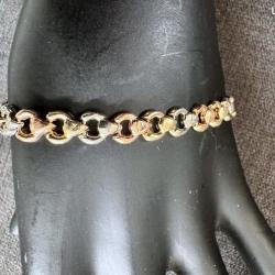 Très joli bracelet 3 ors 14 carats - 19,3 cm