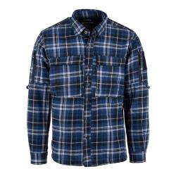Chemise Contractor multipoches à carreaux Couleur Bleu Gris