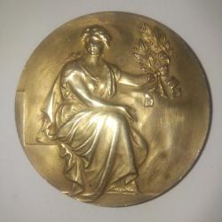 Médaillon en bronze - lauréat écrivain pour enfants. 1975. École normale Mons.