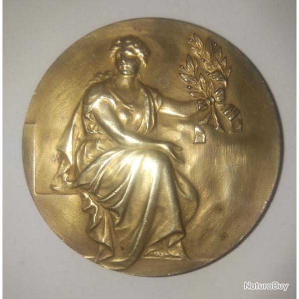 Mdaillon en bronze - laurat crivain pour enfants. 1975. cole normale Mons.
