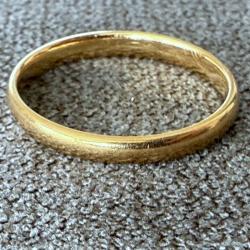 Anneau or rose massif 18 carats - alliance - taille 51