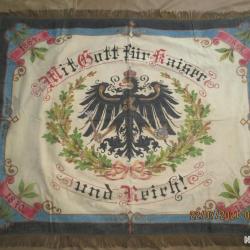 Superbe drapeau Marine Impériale Allemande vétérans 1870 Kaiserliche Marine MUTTERSCHIED 1904