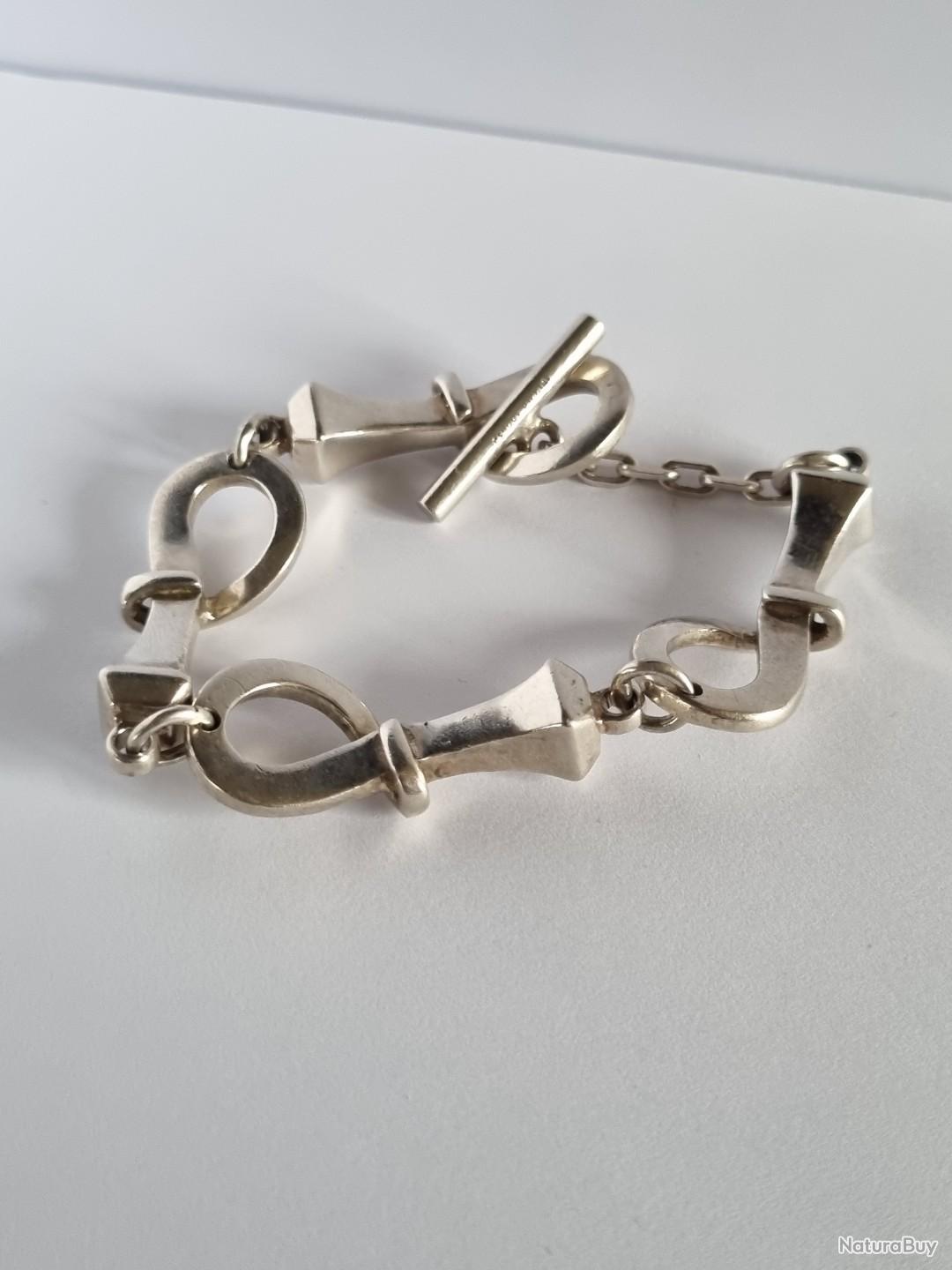 Pendentif/breloque Vintage Style égyptien Triangulaire - Argent Et Or - Fait Main - Occasion