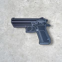 Décoration Murale Jericho - Silhouette d'Arme Noir et Blanc - Fabriqué en France