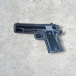 Décoration Murale 1911 - Silhouette d'Arme Noir et Blanc - Fabriqué en France