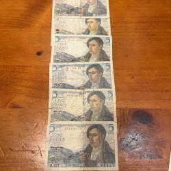 Lot billet de 5 francs jeune paysans