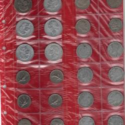 Lot de 124 pièces de monnaies françaises année toute différentes par genre quelques unes sont neuves