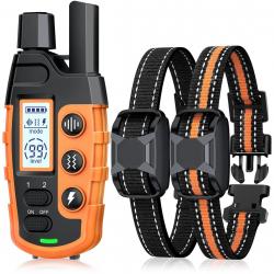 Collier de Dressage pour Deux Chien Rechargeable Étanche Portée de 1100M Vibration Bip