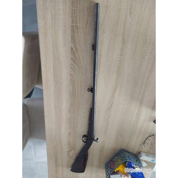 Fusil ancien crosse tete de cerf pour deco