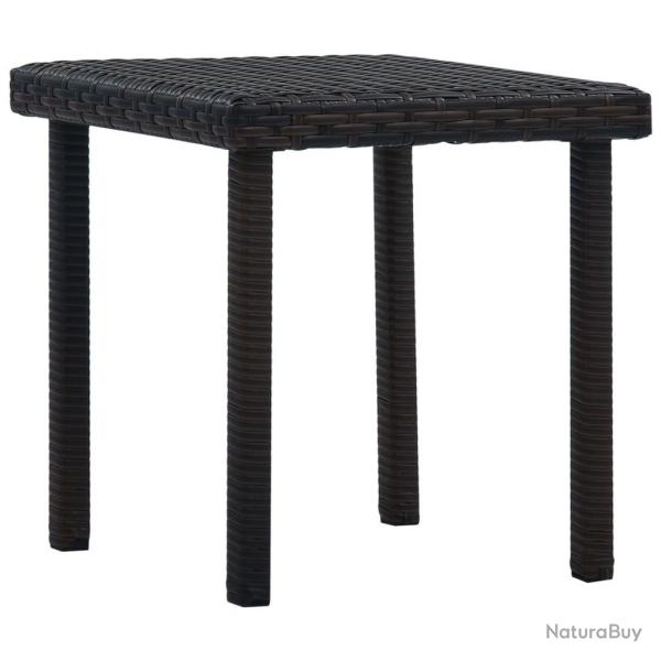 Table  th de jardin Marron 40x40x40 cm Rsine tresse alsavelo