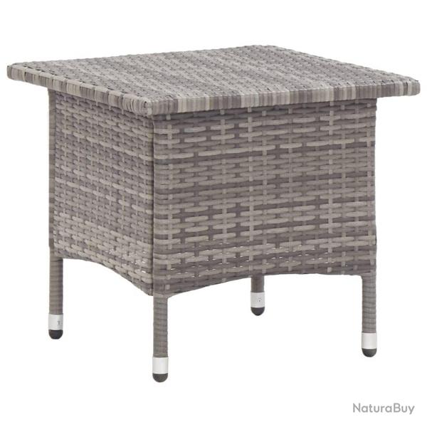 Table  th Gris 50x50x47 cm Rsine tresse alsavelo