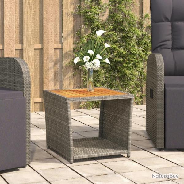 Table  th et dessus en bois Gris Rsine tresse Acacia massif alsavelo