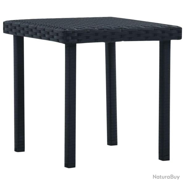 Table  th de jardin Noir 40x40x40 cm Rsine tresse alsavelo