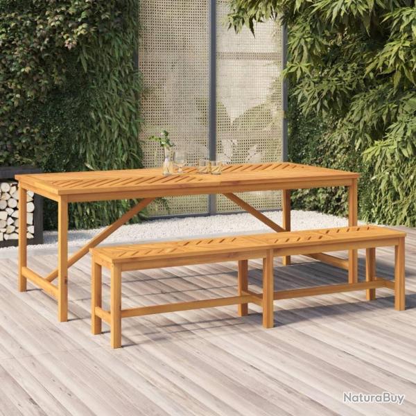 Table  manger de jardin 200x90x74 cm bois d'acacia solide alsavelo