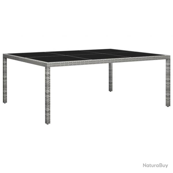 Table  manger d'extrieur Gris 200x150x74 cm Rsine tresse alsavelo