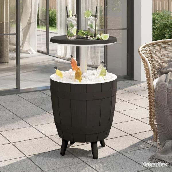 Table  glacire 3 en 1 noir polypropylne alsavelo
