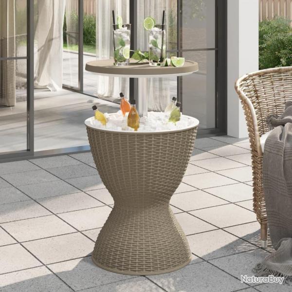 Table  glacire 3 en 1 marron clair polypropylne alsavelo