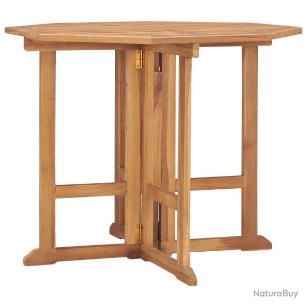 Table  dner pliable de jardin 90x75 cm Bois de teck solide alsavelo