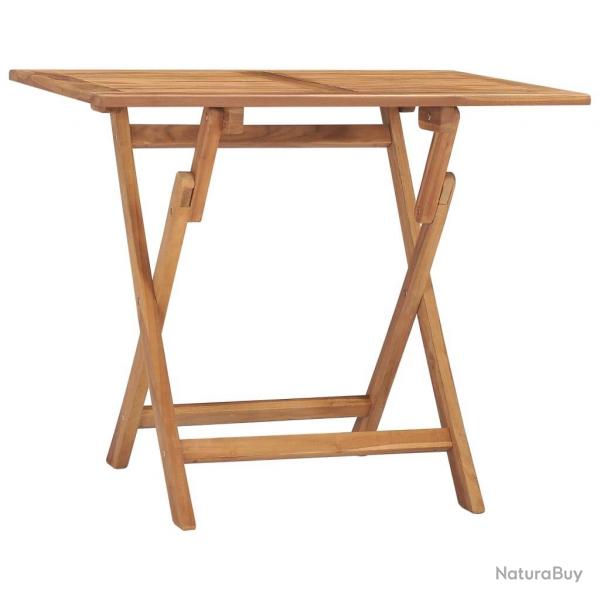 Table  dner pliable de jardin 90x60x75 cm Bois de teck solide alsavelo