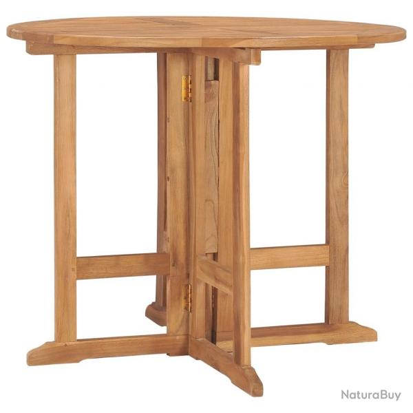 Table  dner pliable de jardin 90x75 cm Bois de teck solide alsavelo