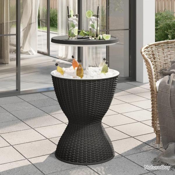 Table  glacire 3 en 1 noir polypropylne alsavelo