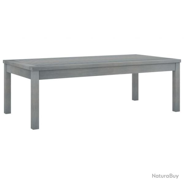 Table basse 100x50x33 cm Gris Bois d'acacia solide alsavelo