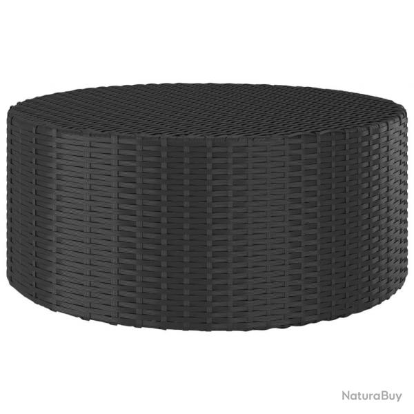Table  th Noir 68x68x30 cm Rsine tresse alsavelo