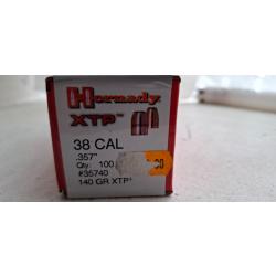 Ogives Hornady XTP 38 Cal 140gr