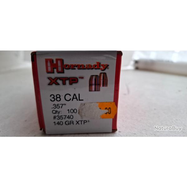 Ogives Hornady XTP 38 Cal 140gr