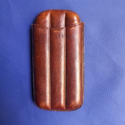 Etui à cigares pour 3 cigares en cuir