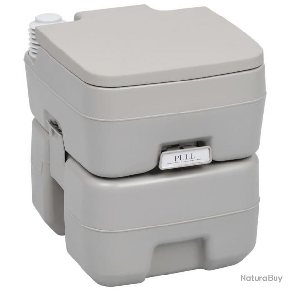 Toilette portable de camping Gris 20+10 L alsavelo