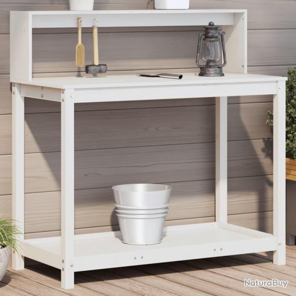 Table de rempotage avec tagres blanc bois massif de pin alsavelo