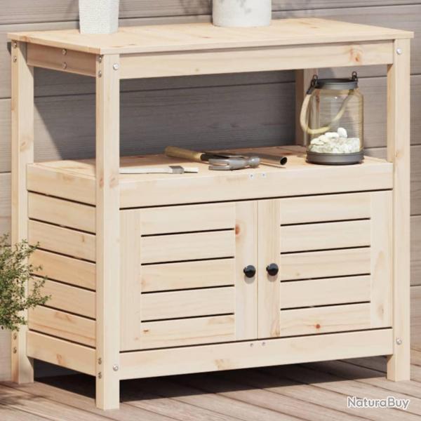 Table de rempotage avec tagres 82,5x45x81 cm bois massif pin alsavelo