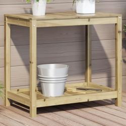 Table de rempotage avec étagère 82,5x50x75 cm bois pin imprégné alsavelo