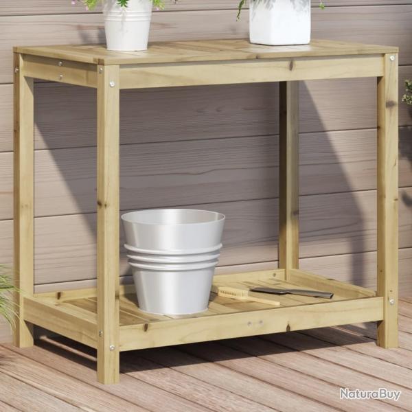 Table de rempotage avec tagre 82,5x50x75 cm bois pin imprgn alsavelo