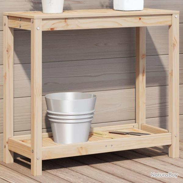 Table de rempotage avec tagre 82,5x35x75cm bois massif de pin alsavelo