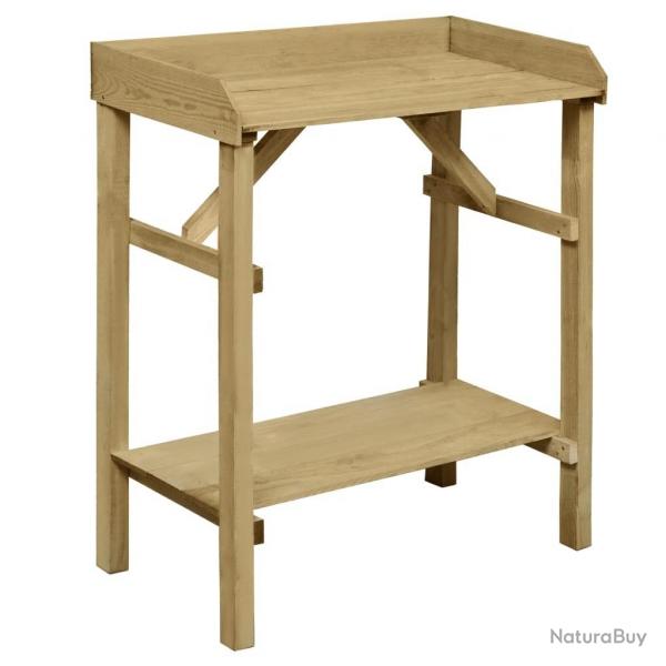 Table de jardinire Bois de pin imprgn 75x40x90 cm alsavelo