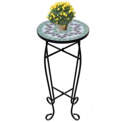 Table d'appoint Mosaïque Vert et blanc alsavelo